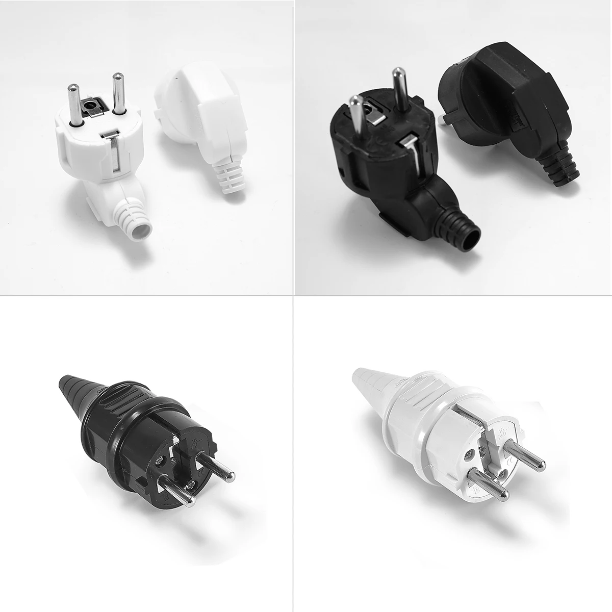 EU Plug Replacement Rewireable Schuko Adapter Electeical Socket AC Power Extensi