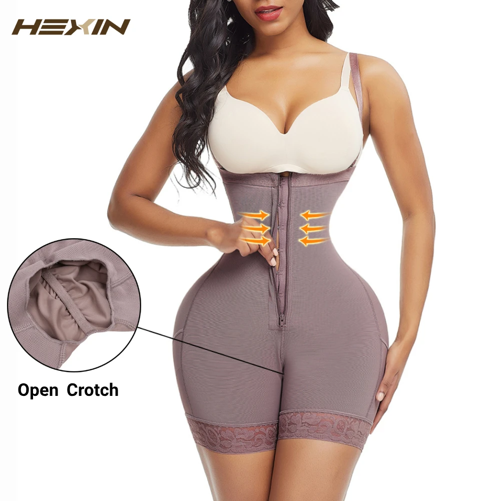 Fajas Colombianas High Waist Trainer Body Shapewear Slimming Sheath Women Flat B