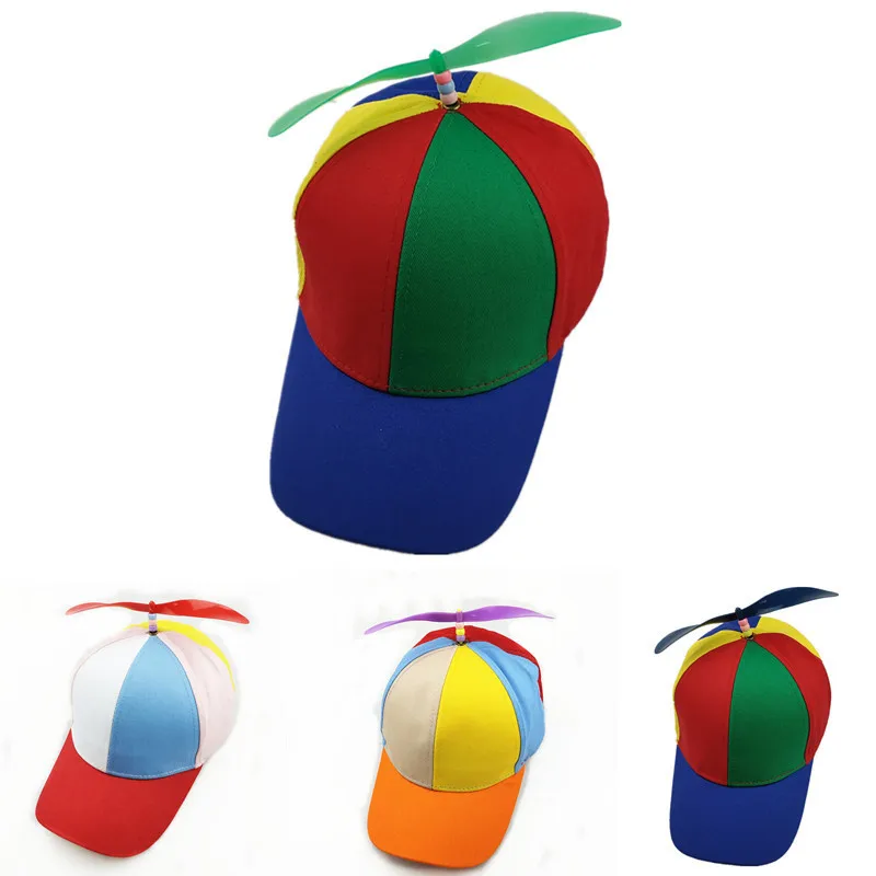 Fashion Colorful Bamboo Dragonfly Patchwork Baseball Cap Adult Kid Helicopter Pr