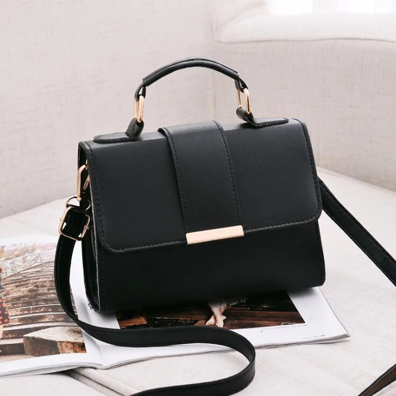 Flap Sling Shoulder Bags for Women Solid Color Crossbody Messenger Bag Purse Fem
