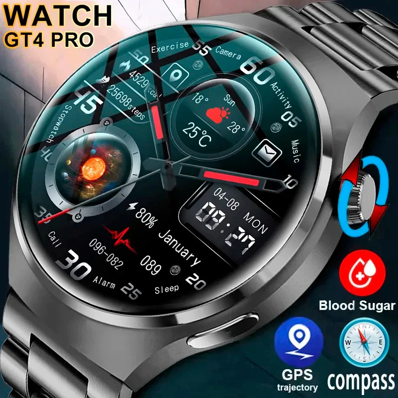 For Huawei GT4 PRO Smart Watch Men Watch 4 Pro AMOLED HD Screen Bluetooth Call G