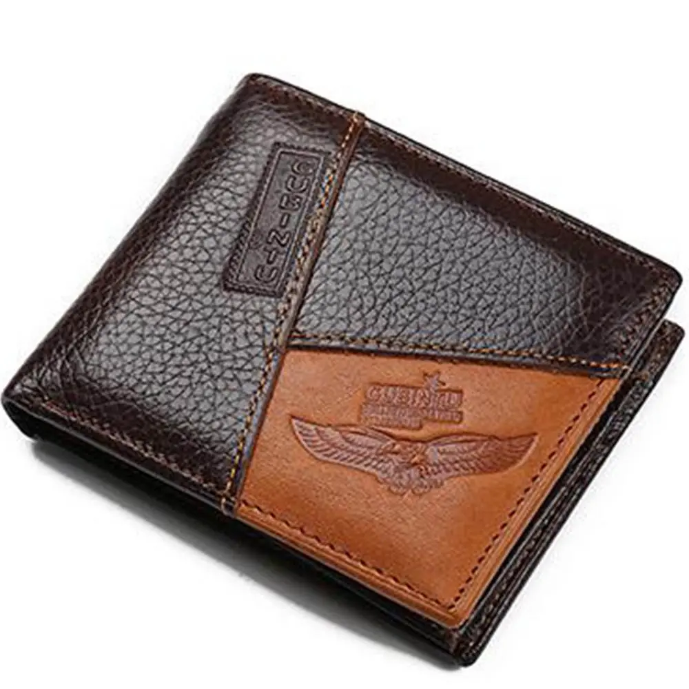 GUBINTU Genuine Leather Men Wallets Coin Pocket Zipper Real Men's Leather Wallet