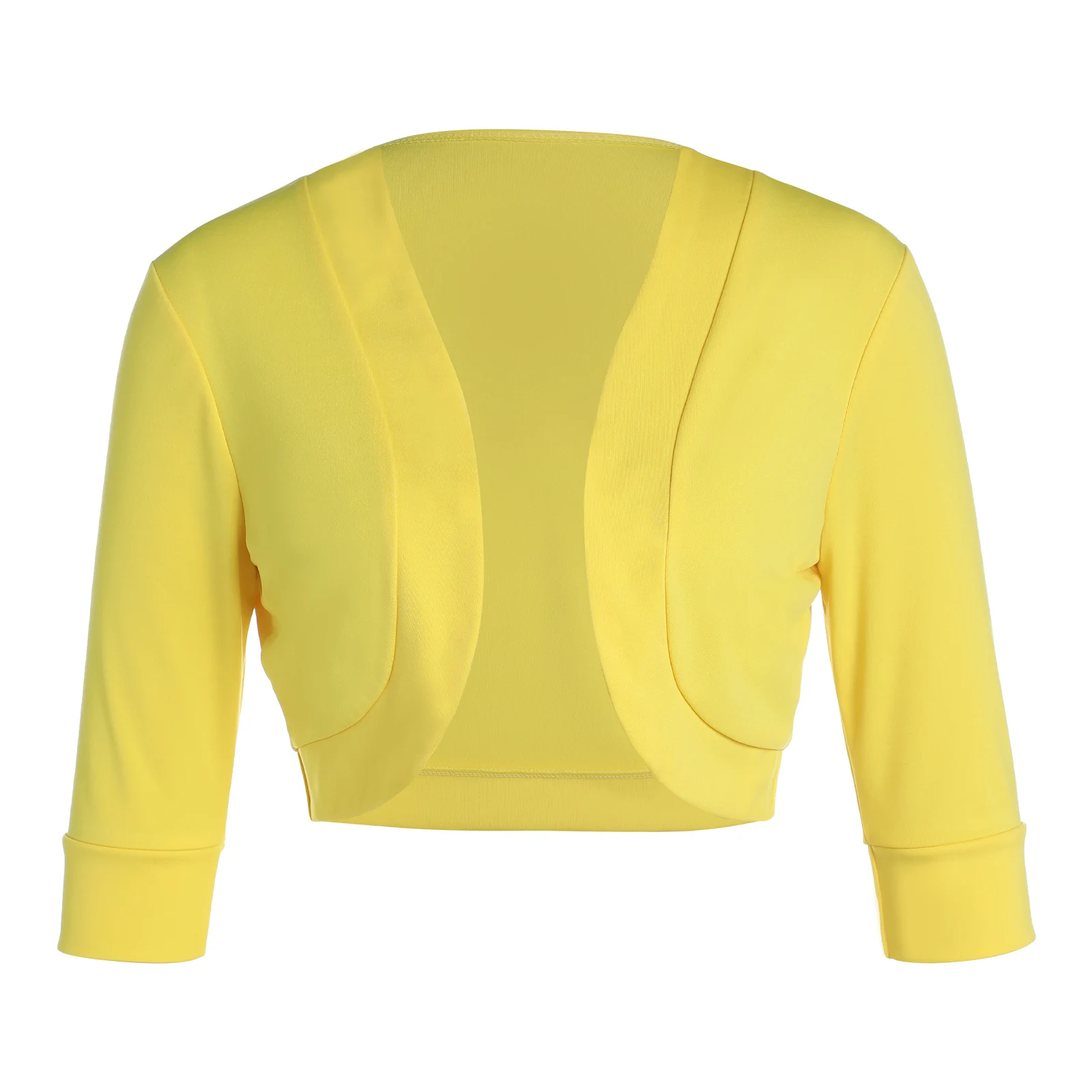 Gaono Women's 3/4 Sleeve Cropped Bolero Cardigans Sweaters Jackets Open Front Sh