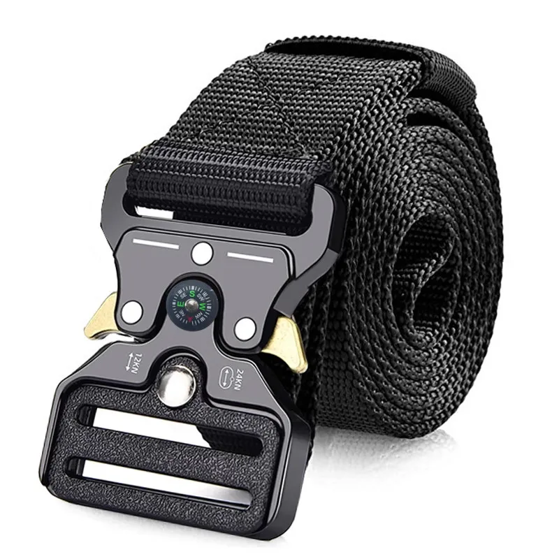 Genuine Tactical Belt Quick Release Outdoor Military Belt Soft Real Nylon Sports