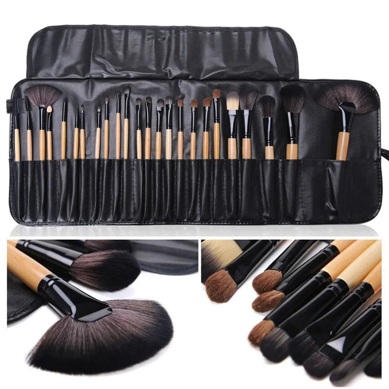 Gift Bag Of 24 pcs Makeup Brush Sets Professional Cosmetics Brushes Eyebrow Powd