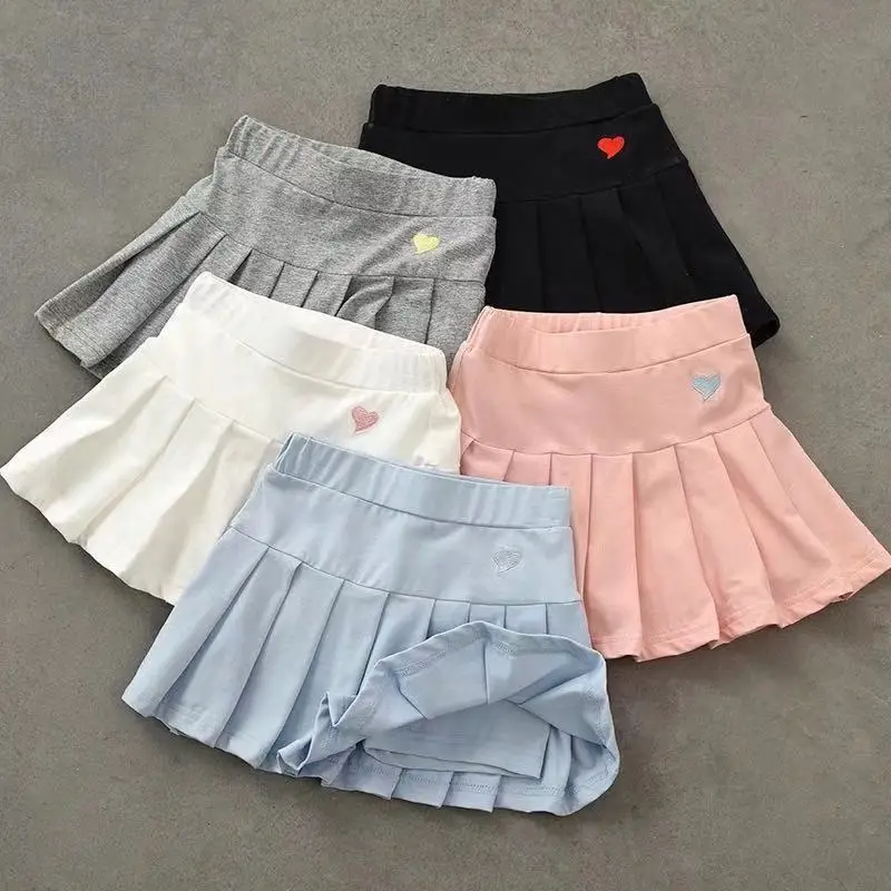 Girls' New All-Match Pleated Culottes Medium And Small Children'S Summer Skirt W