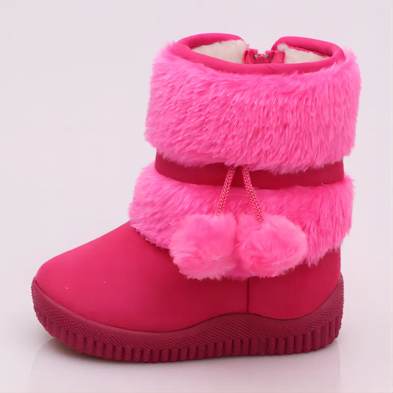 Girls Snow Boots 2019 Winter Comfortable Thick Warm Kids Boots Lobbing Ball Thic