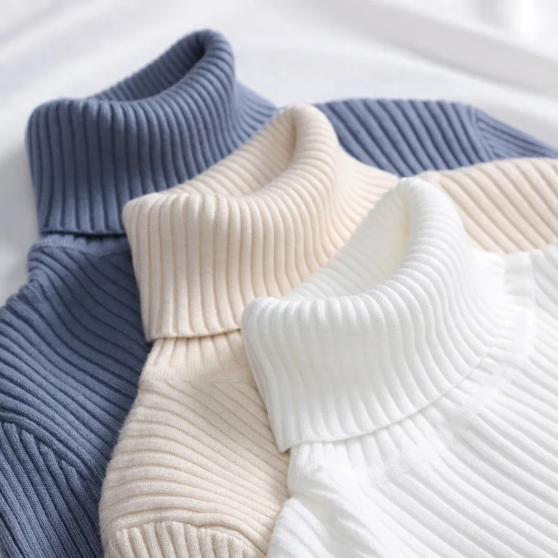 Heliar Women Fall Turtleneck Sweater Knitted Soft Pullovers Cashmere Jumpers Bas