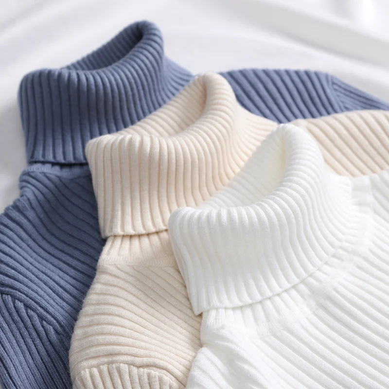Heliar Women Fall Turtleneck Sweater Knitted Soft Pullovers Cashmere Jumpers Bas