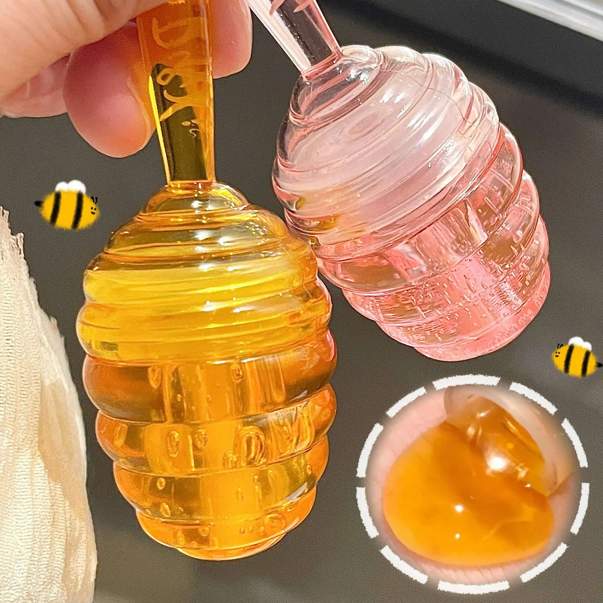 Honey Pot Lip Oil Fresh Fruit Lip Balm Long Lasting Moisturizing Clear Lip Oil L
