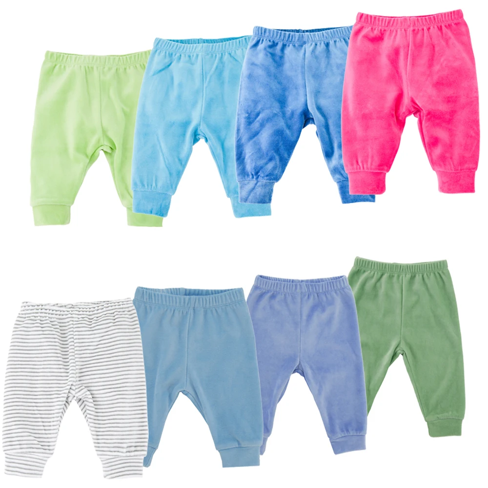 Honeyzone Baby Long Pants 3-12month Newborn Boy Girl Solid Color Striped Legging