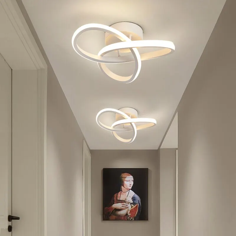 Household LED Chandelier Three Colors Lamp Modern Style Ceiling Lamp Bedroom Lig