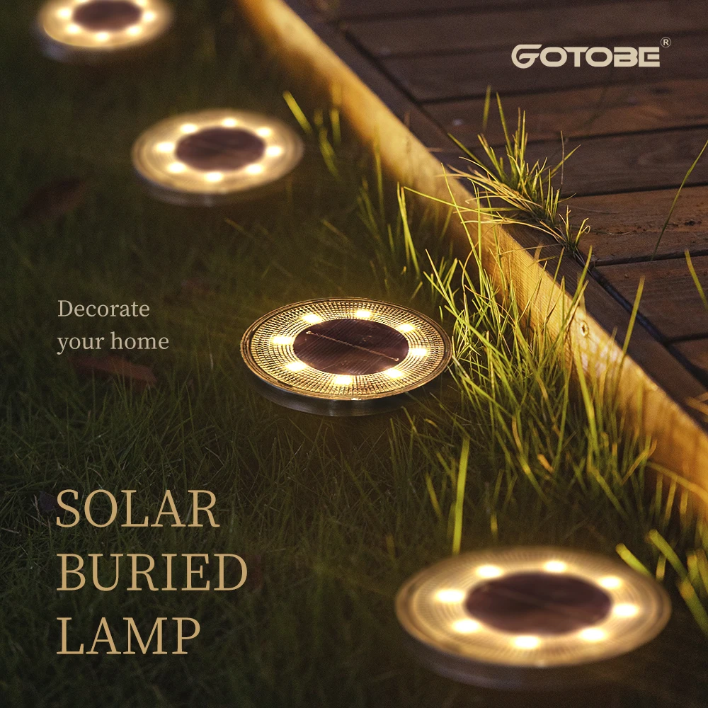Waterproof LED Outdoor Solar Power Ground Light Lighting Control Path Deck Light