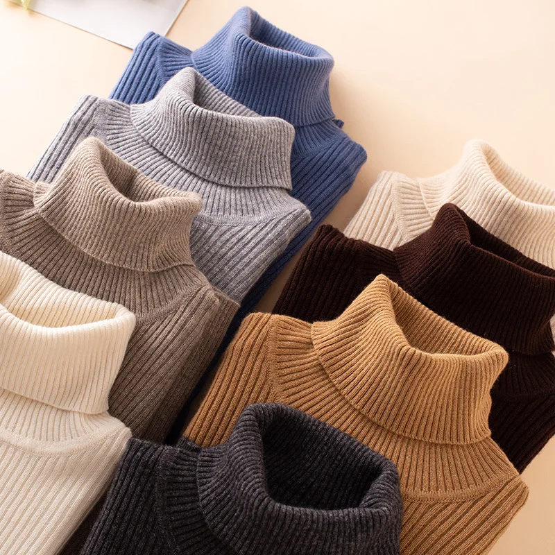 ITOOLIN Women Casual Soft Cashmere Pullovers Turtleneck Slim Sweaters For Women 