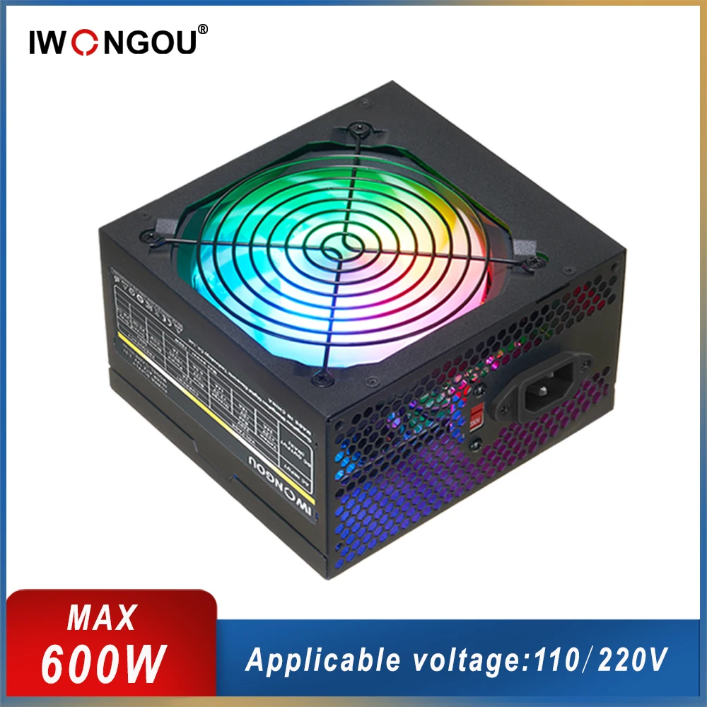 IWONGOU Atx Fonte 400w 24pin 12v PC Power Supply 500W Max Para Pc Gaming Desktop