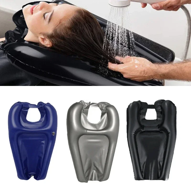 Inflatable Shampoo Basin PVC Portable Shampoo Pad Foldable Bath Spa Tub Deflate 