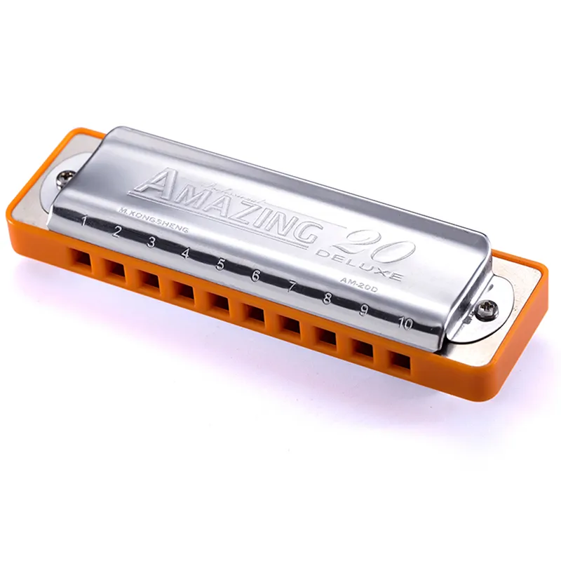 KONGSHENG Harmonica Diatonic Professional Amazing 20 Deluxe 10 Holes Blues Harp 
