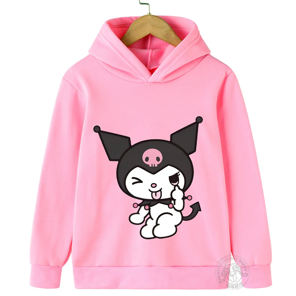Kawaii Kuromi Hoodie For Girls Long Sleeve Sweatshirts Children Spring Autumn Sa