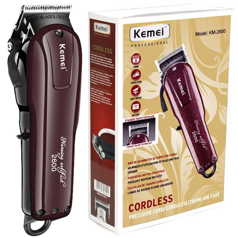 Kemei 2600 professional hair trimmer for men adjustable beard & hair clipper ele