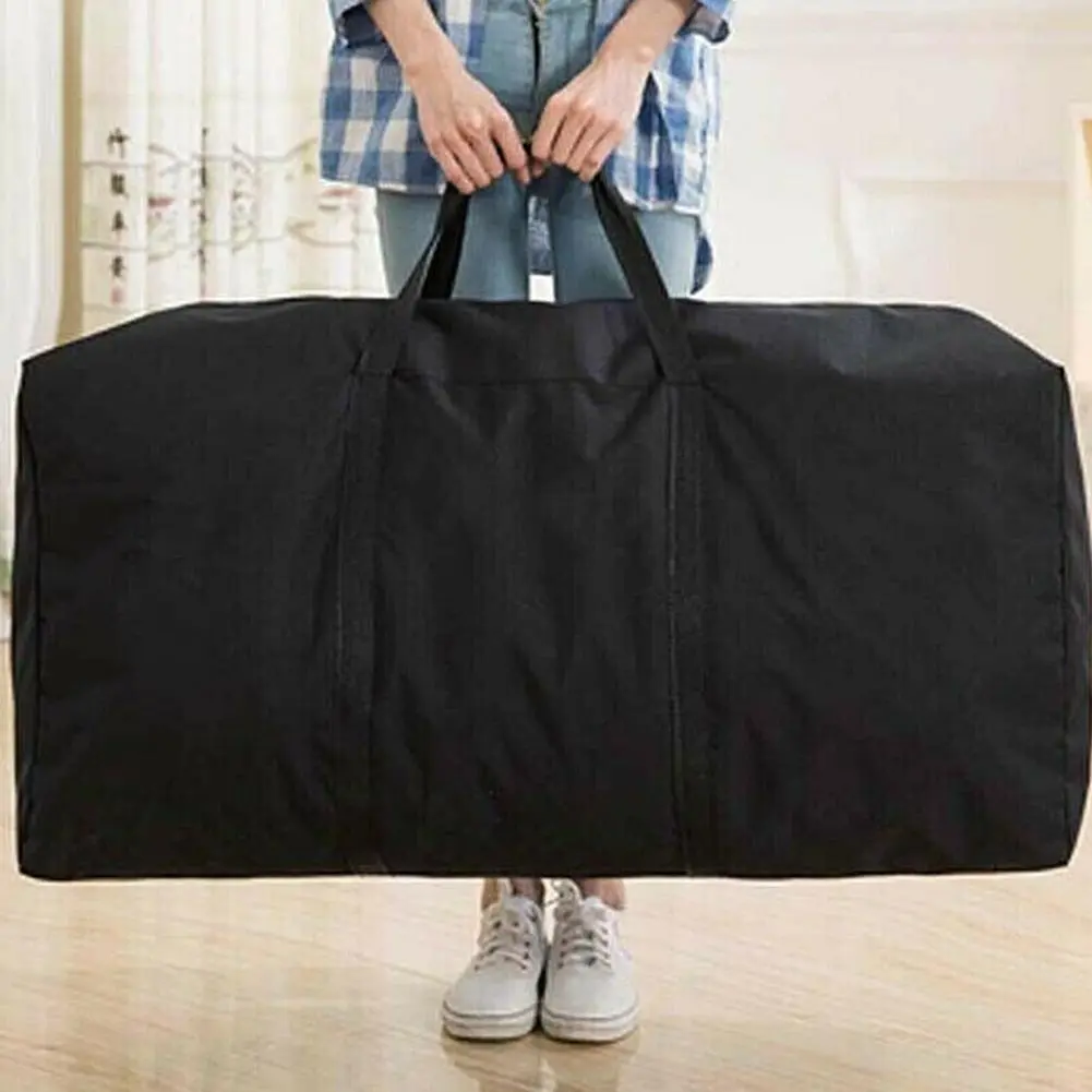Large Capacity Folding Duffle Bag Travel Clothes Storage Bags Zipper Oxford Week