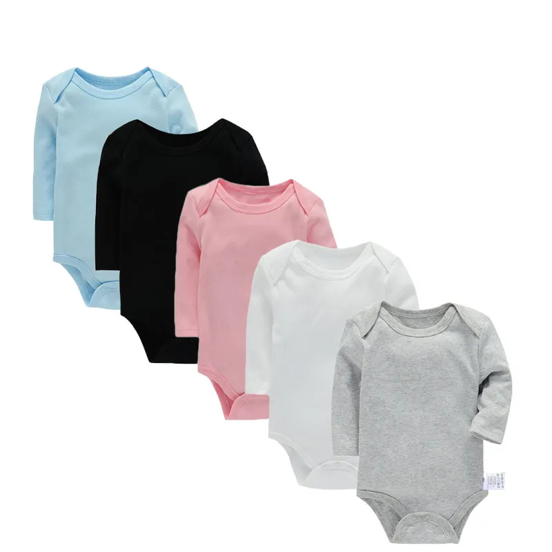 3-24M Cotton Bodysuit For Newborns Four Season Long Sleeve Infant Baby Girls Boy