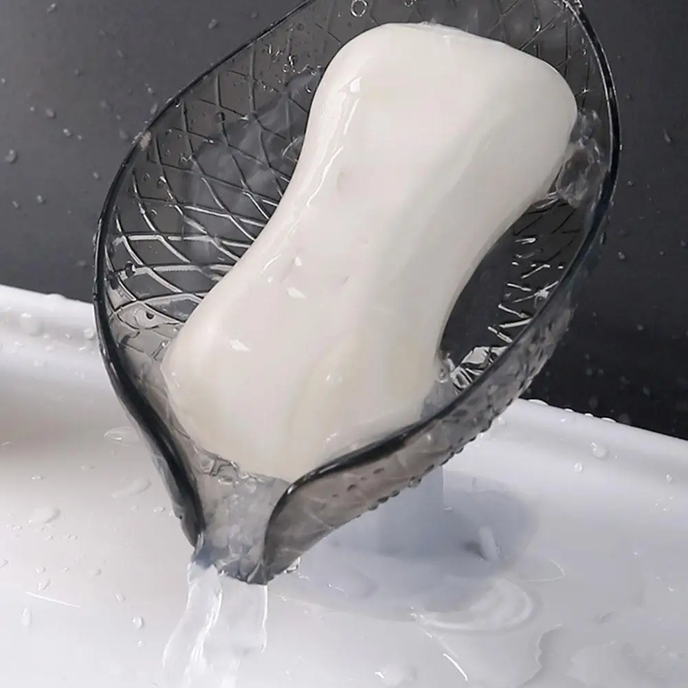 Leaf Shape Soap, Box Drain Soap Holder, Storage Bathroom Supplies, Soap Rack Bat