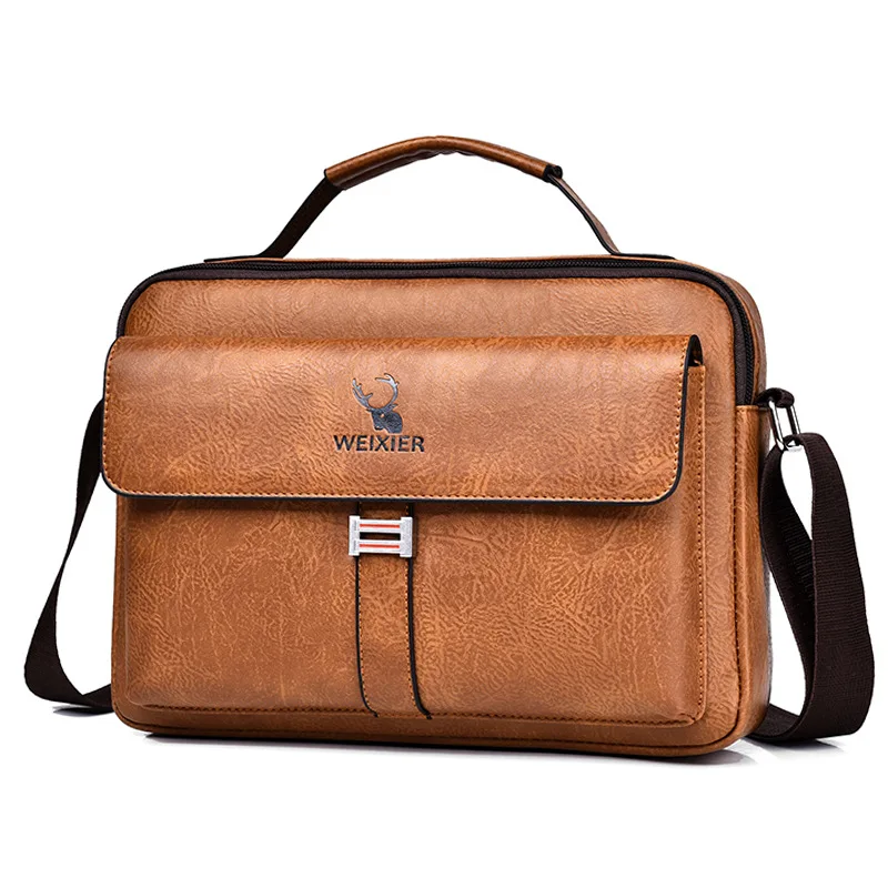 Luxury Brand Men's designer bag Vintage Shoulder Bag PU Leather Messenger Bag Fa