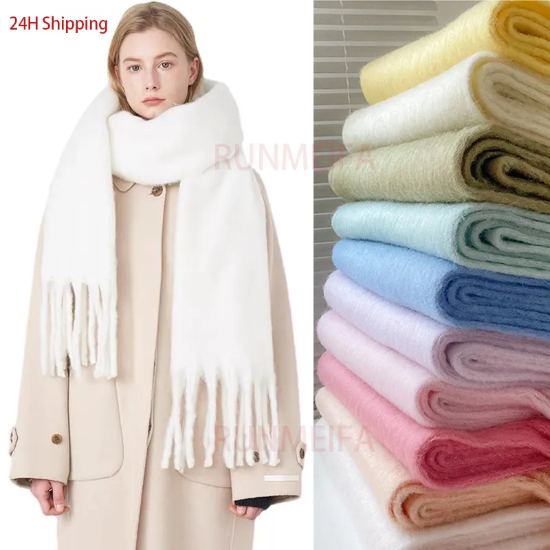 Luxury Cashmere Bright Solid Colors Women Scarf Winter Shawl and Wrap Bandana Pa