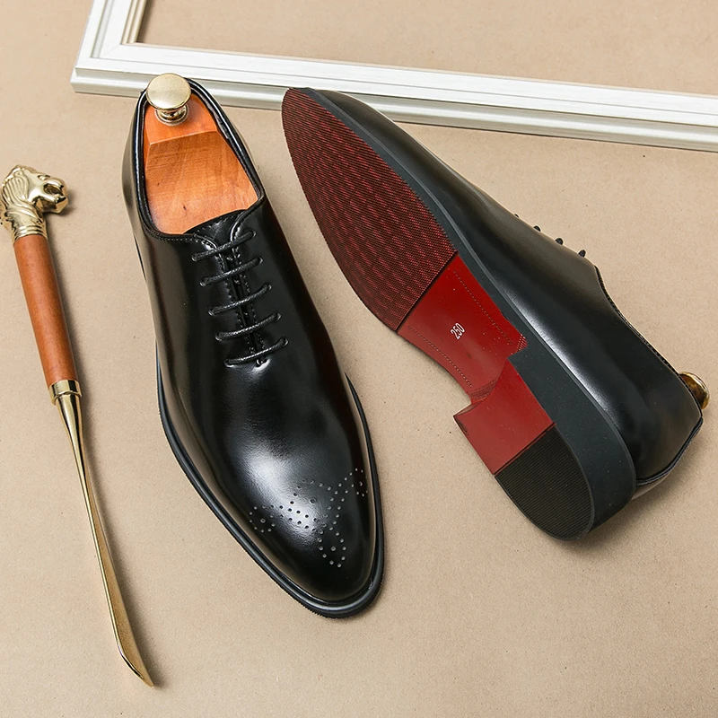 Luxury Mens Leather Shoes High Quality Men's Shoes Fashion Oxford Wedding Men Dr