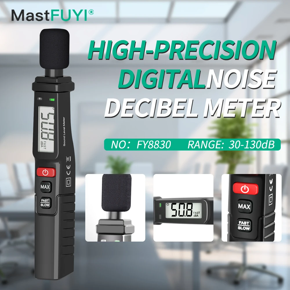 Digital Noise Meter Sound Level Meter Handheld DB Meter A-Weighted 30~130dB Audi