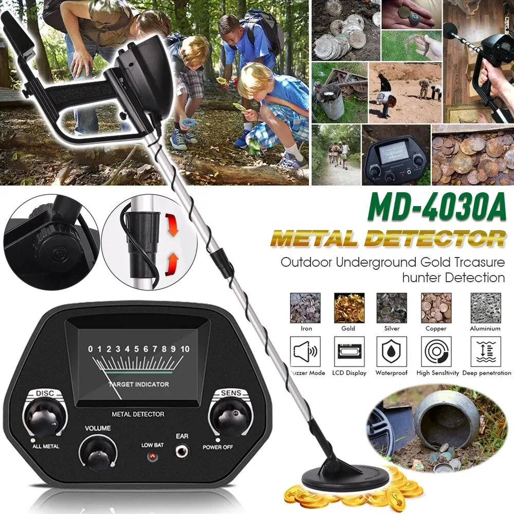 MD-4030 Metal Detector Underground Gold Detector Outdoor Gold Digger Length Adju