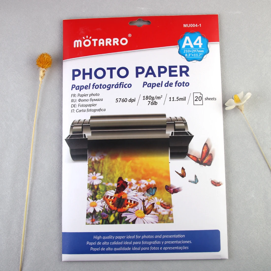 MOTARRO High Color Density Photo Paper Picture for Inkjet Printing the High Reso