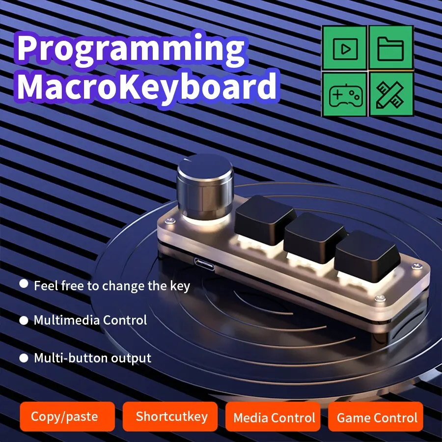 Macropad Macro Mechanical Keyboard RGB Mini Gaming Custom Programming Knob Keypa