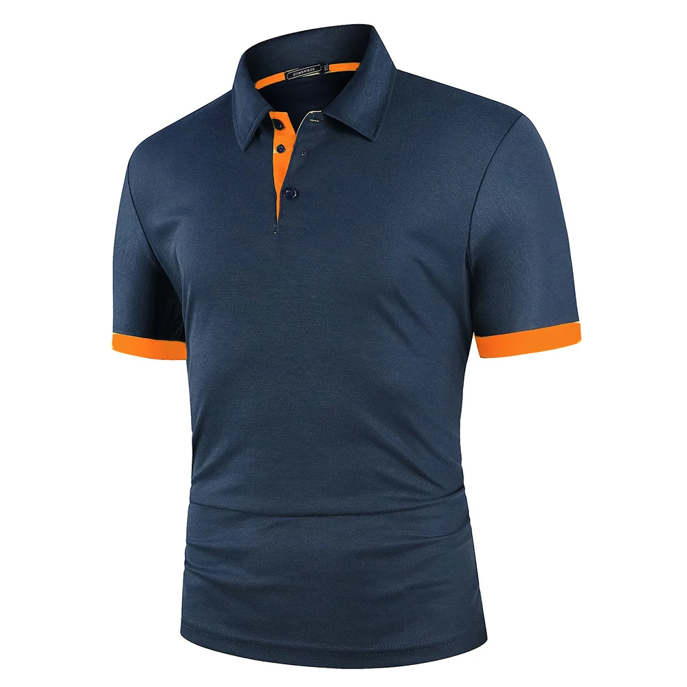 Men Polo Men Shirt Short Sleeve Polo Shirt Contrast Color Polo New Clothing Summ