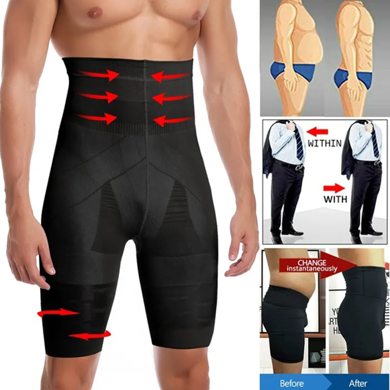 Men Slimming Body Shaper Waist Trainer High Waist Shaper Control Panties Compres
