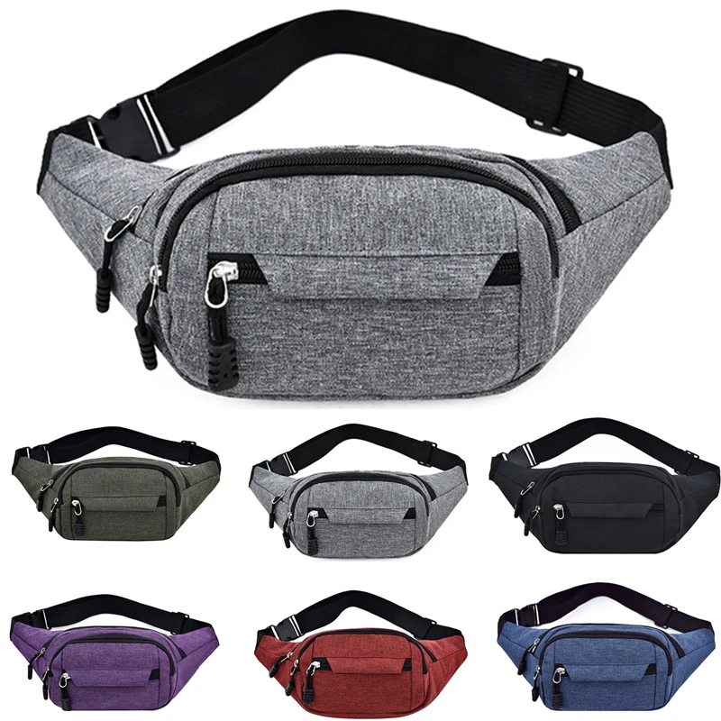 Men's Breast Package Waterproof Outdoor Sports Bag Canvas Pouch Korean-style Wai