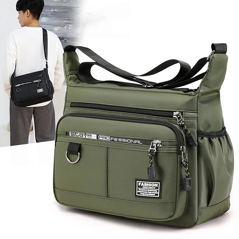 Men's Messenger Crossbody Shoulder Bags Men Small Sling Pack For Work Business W
