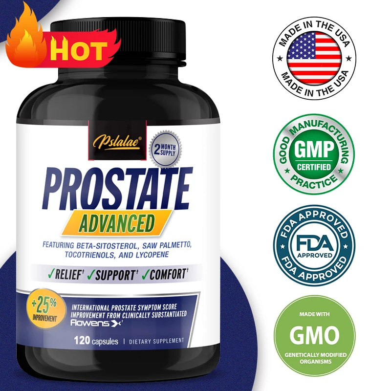 Men's Prostate Health Capsules with Saw Palmetto, Relieve Bladder and Urination 