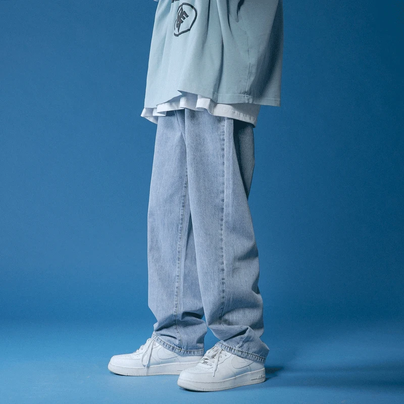 Mens Jeans Large Denim Jeans for Teens Trousers for Men Jean Baggy Pants Men's F
