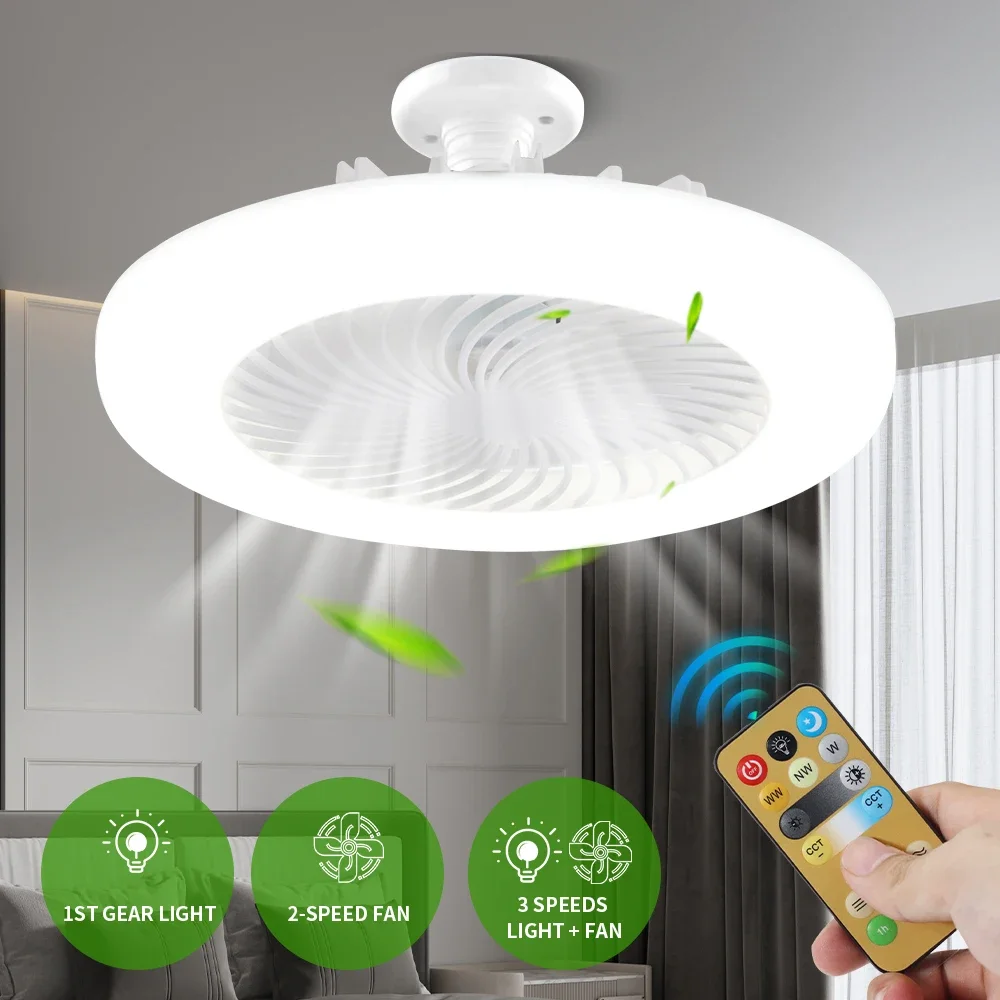 Modern Energy Saving Decorative Smart App Control Ceiling Fan with Light and Rem
