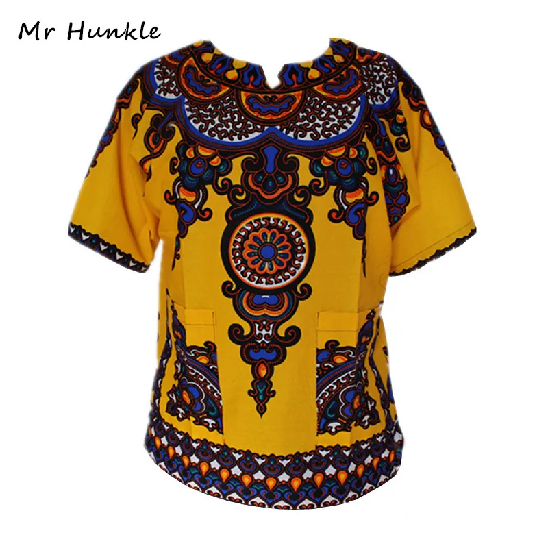 Mr Hunkle New Arrival Design African Traditional Print Dress 100% Cotton Dashiki