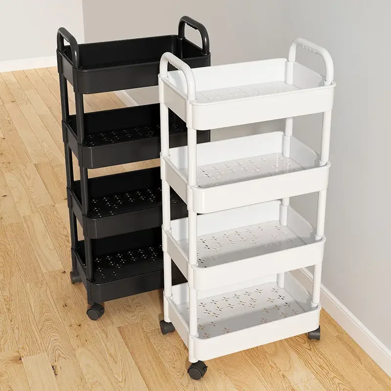 Multi-Layer Trolley Rack Kitchen Floor Bedroom Baby Snacks Mobile Bathroom Bathr