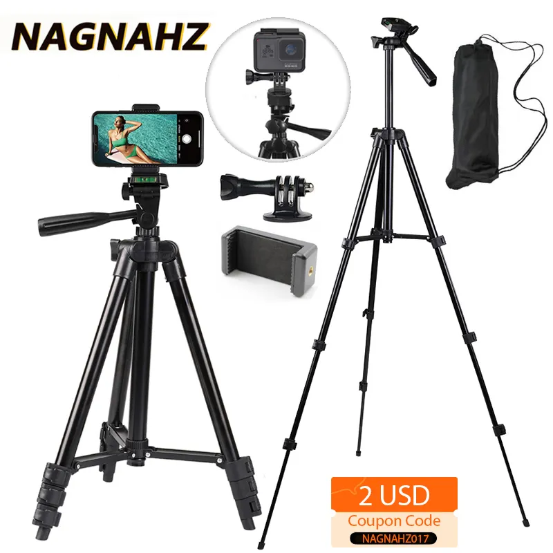 NA-3120 Phone Tripod Stand 40inch Universal Photography for Gopro iPhone Samsung
