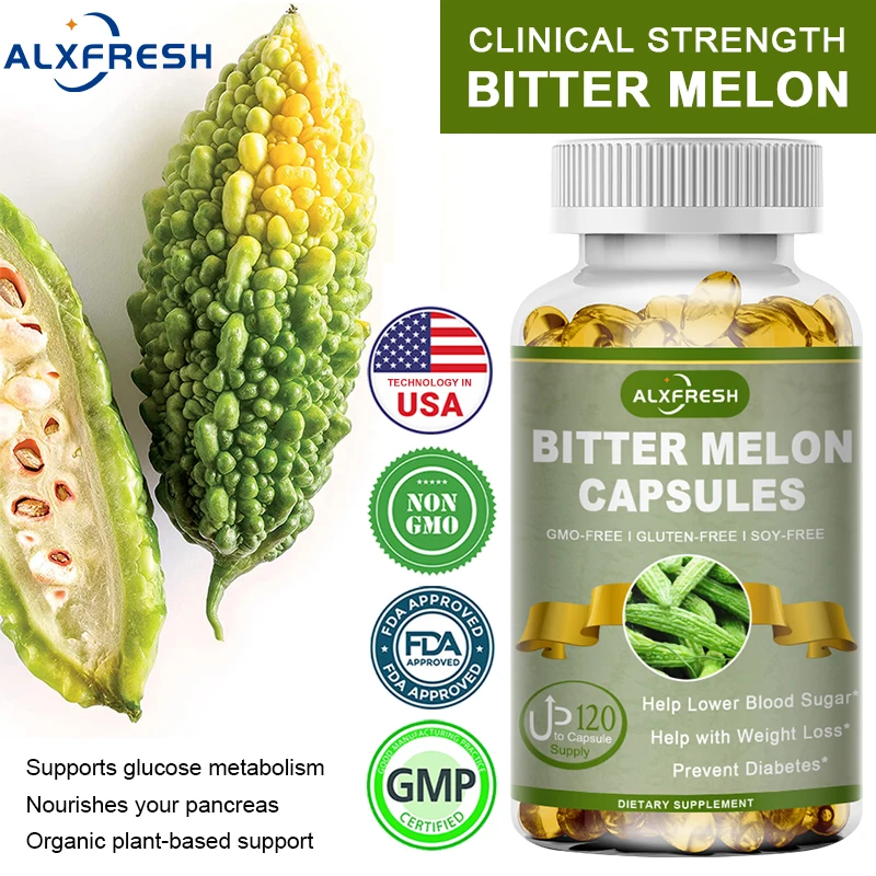 Natural Organic Bitter Gourd Extract Capsule Plant-insulin Reducing Blood Sugar 