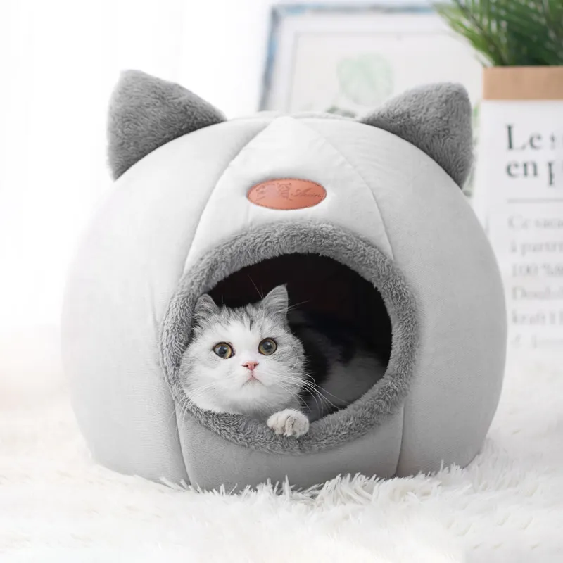 New Deep Sleep Comfort In Winter Cat Bed Iittle Mat Basket Small Dog House Produ