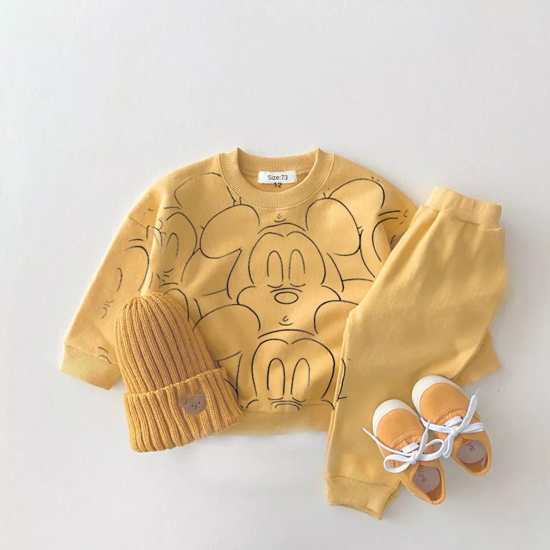 Cartoon Clothing Tracksuit Baby Boy Summer Printed Clothes T-shirt and shorts Ba