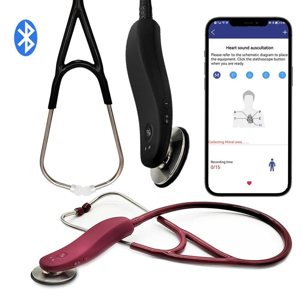 Electronic Medical Bluetooth Digital Stethoscope Wireless Intelligent Can Be Con