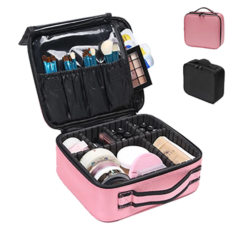 New Makeup Bag for Women Travel Waterproof Oxford Cloth Necessary Beauty Brush E