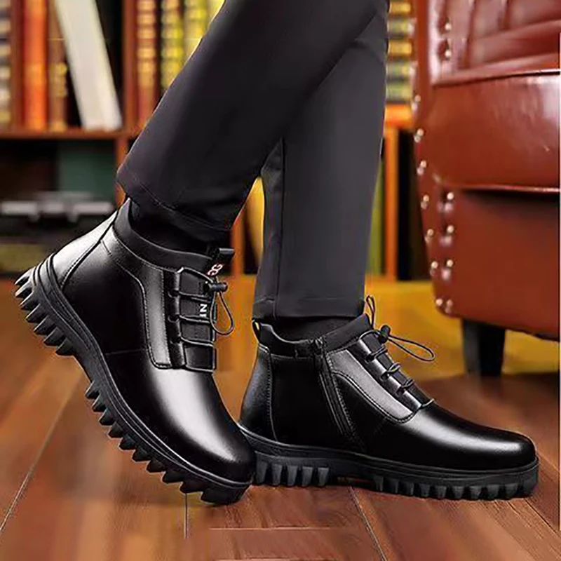 New Men's Thickened Cotton Shoes Winter Cold Resistant Casual Shoes Men's Wool B
