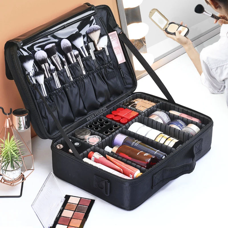 New Oxford Cloth Makeup Bag Large Capacity With Compartments For Women Travel Co